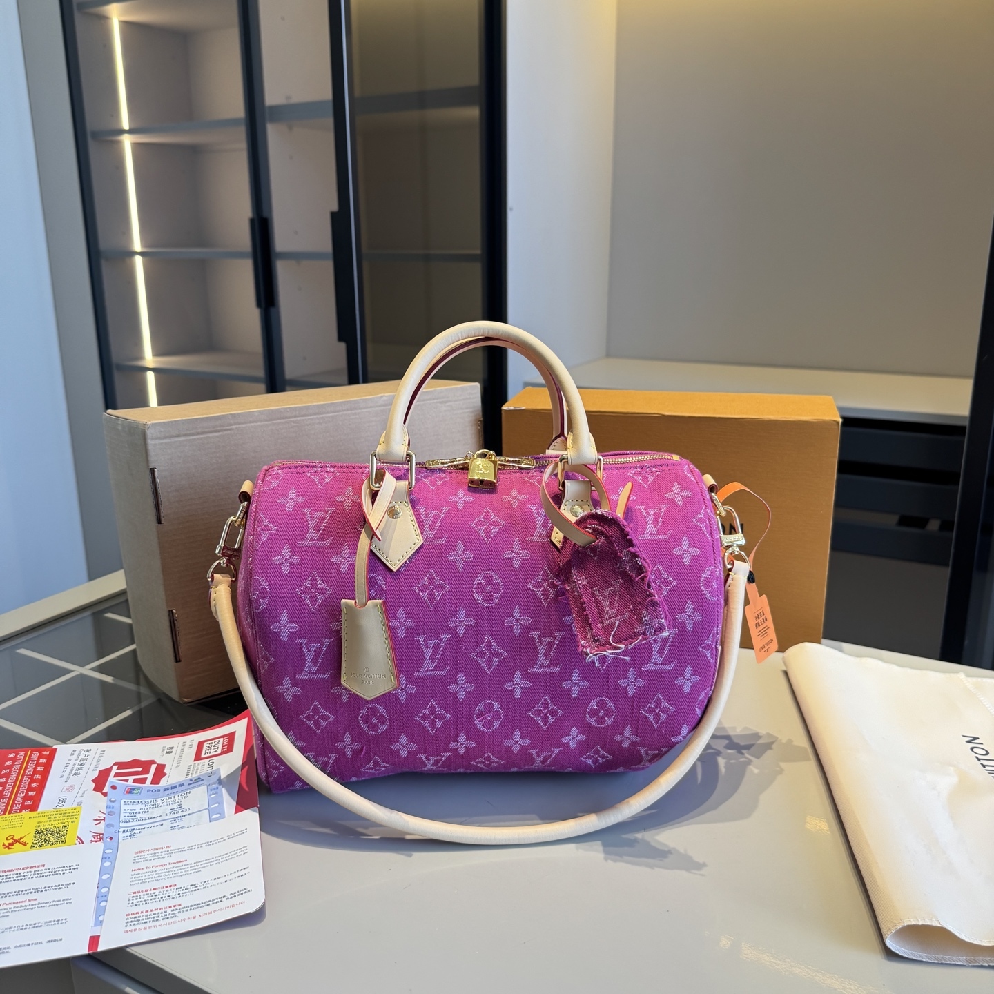 LV Denim Speedy 30 Pillow Bag - cnluxepick
