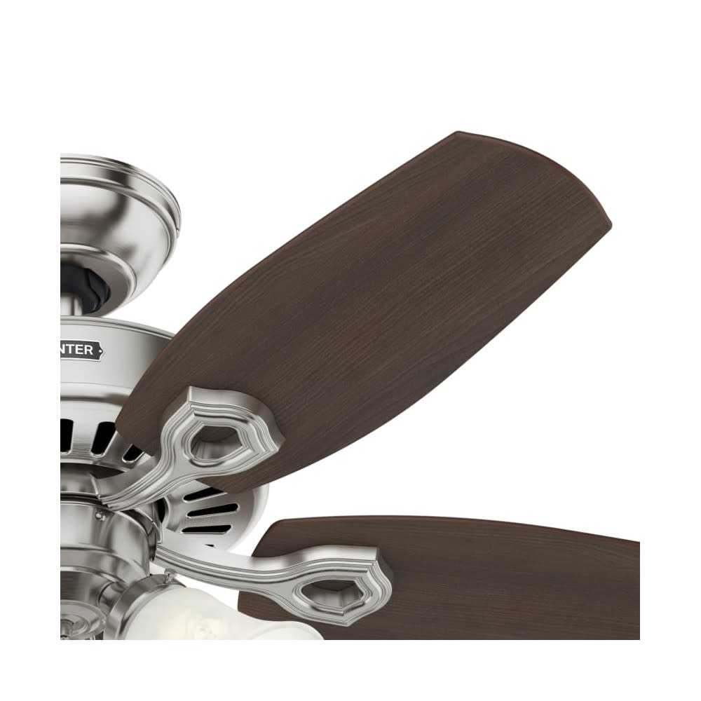 Hunter Builder Ceiling Fan 42 Brushed Nickel Brazilian Cherry;
