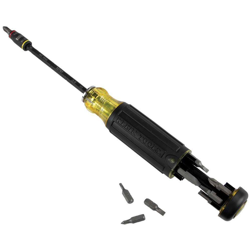 Klein Tools 14-In-1 HVAC Adjustable-Length Screwdriver with Flip Socket 32304