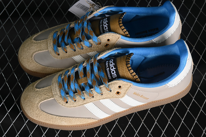 Adidas Samba White/Blue/Grey/Brown HQ6076