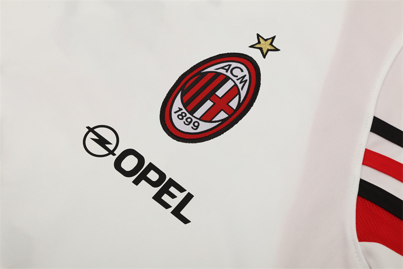 2003/04 AC Milan Retro Short Sleeves Training Jersey - White 5