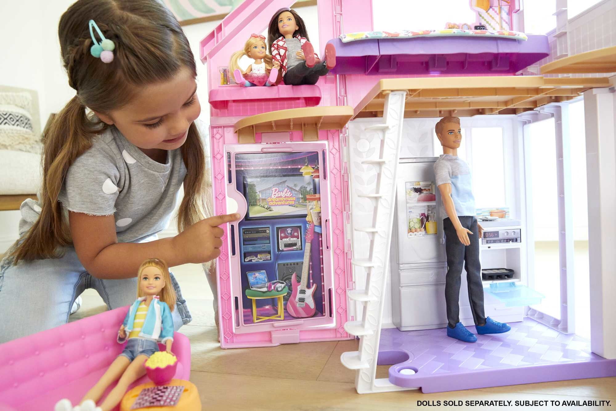 Barbie Malibu House Dollhouse Playset with 25+ Furniture and Accessories (6 Rooms)