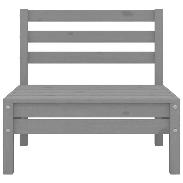 vidaXL 4 Piece Patio Lounge Set Solid Pinewood Gray