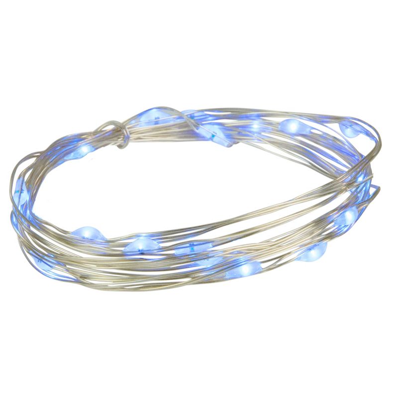 Northlight LED Micro Fairy Christmas Lights - Blue - 6ft Copper Wire - 20ct