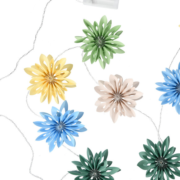 My Home LED-Lichterkette mit Papierblumen