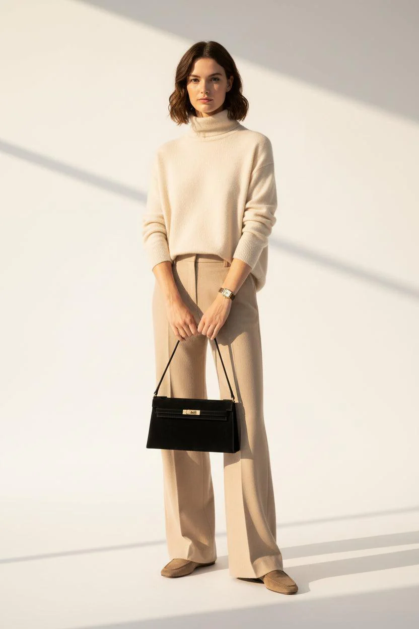 Hermès Kelly Elan Noir Veau Doblis Permabrass Hardware