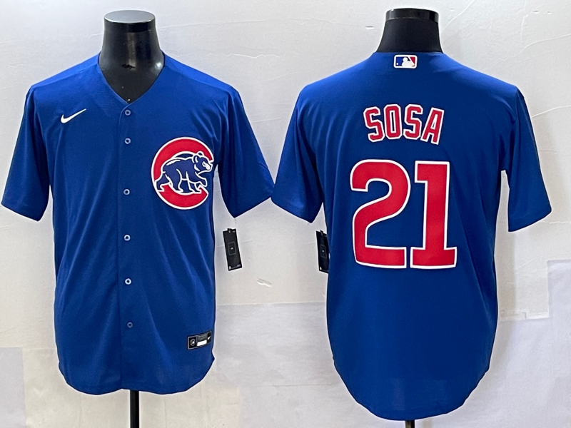 Men's Chicago Cubs Sammy Sosa #21 Blue Replica Baseball Jersey