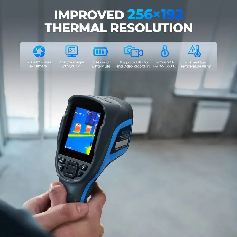 TOPDON TH300 Thermal Imaging Camera – 256×192 IR Resolution, Handheld Diagnostic Tool