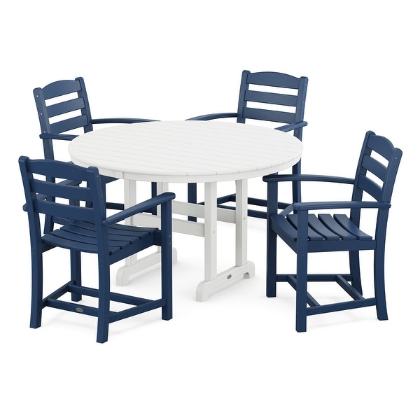 POLYWOOD La Casa Caf�� 5Piece Round Farmhouse Dining Set