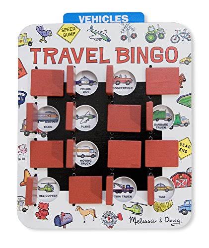 Melissa u0026 Doug Flip to Win Travel Bingo Game - 2 Wooden Game Boards 4