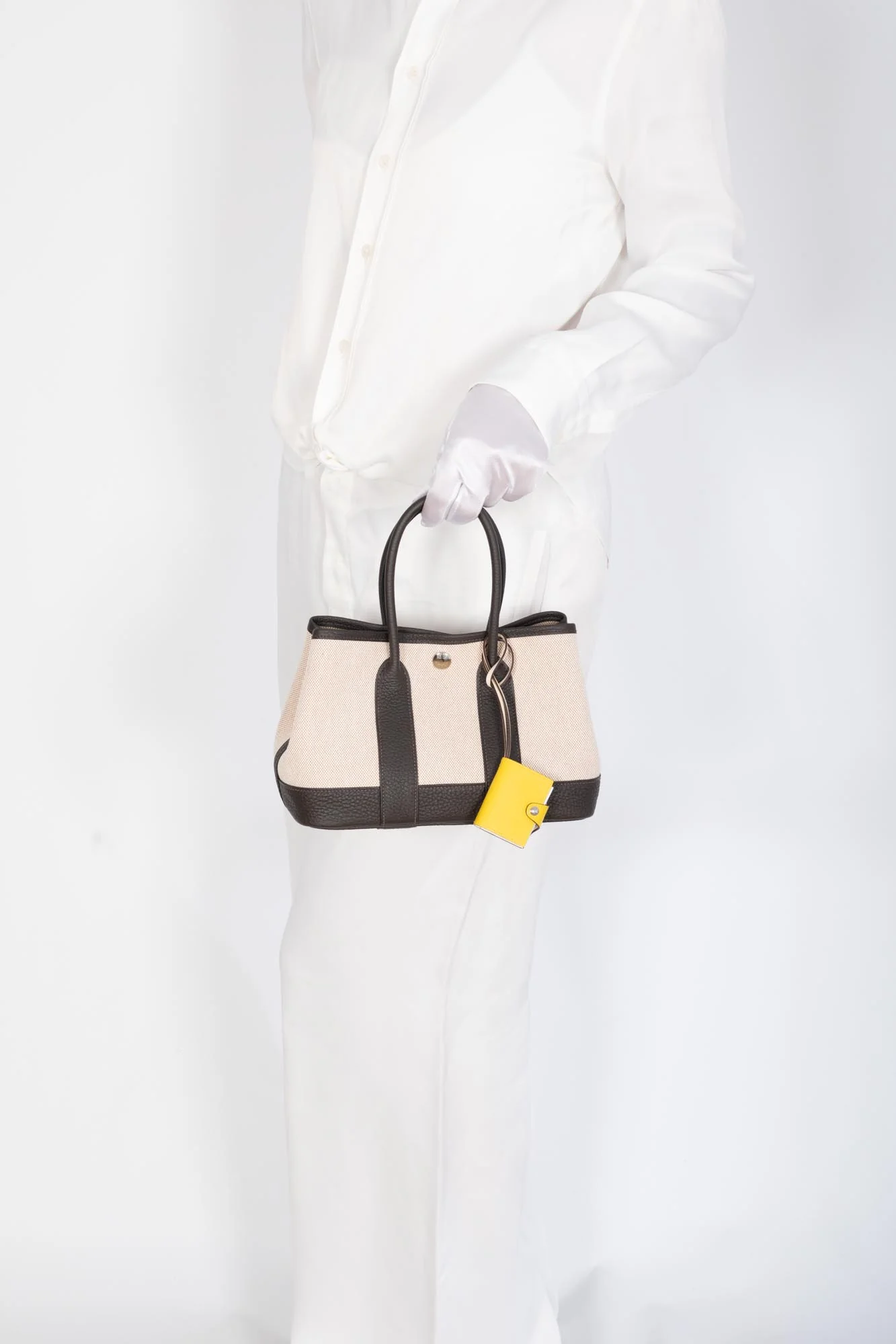 Hermès Garden Party Micro (TTPM) Toile H Viking & Ébène Negonda Palladium Hardware