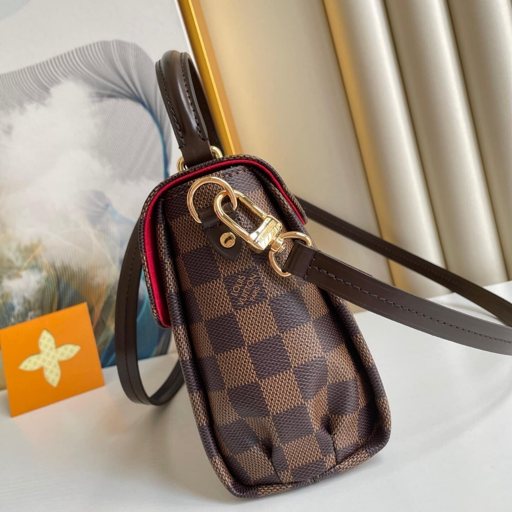 [Premium quality] – Louis Vuitton Croisette Damier Ebene Canvas 24cm N53000