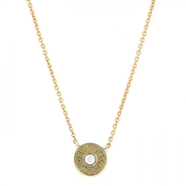 Tiffany & Co. Tiffany Circle K18YG Yellow Gold Necklace Diamond