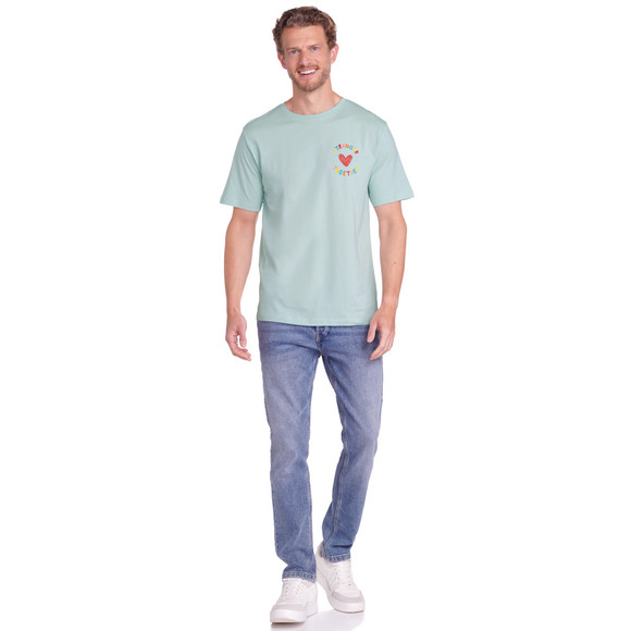 Famy Herren T-Shirt mit Message-Print