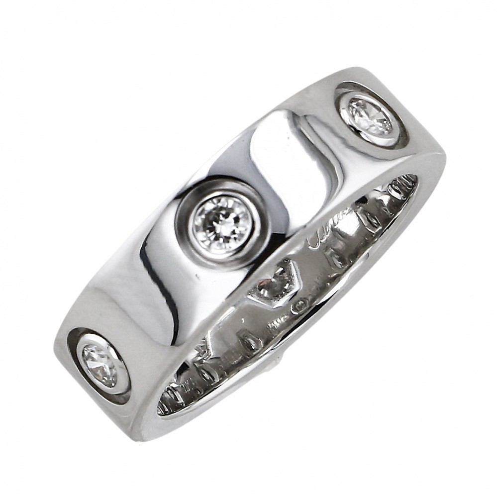Cartier Love Full Diamond Ring 18K White Gold