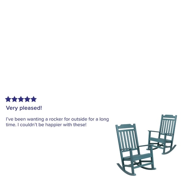 2 Pack AllWeather Faux Wood Rocking Chair