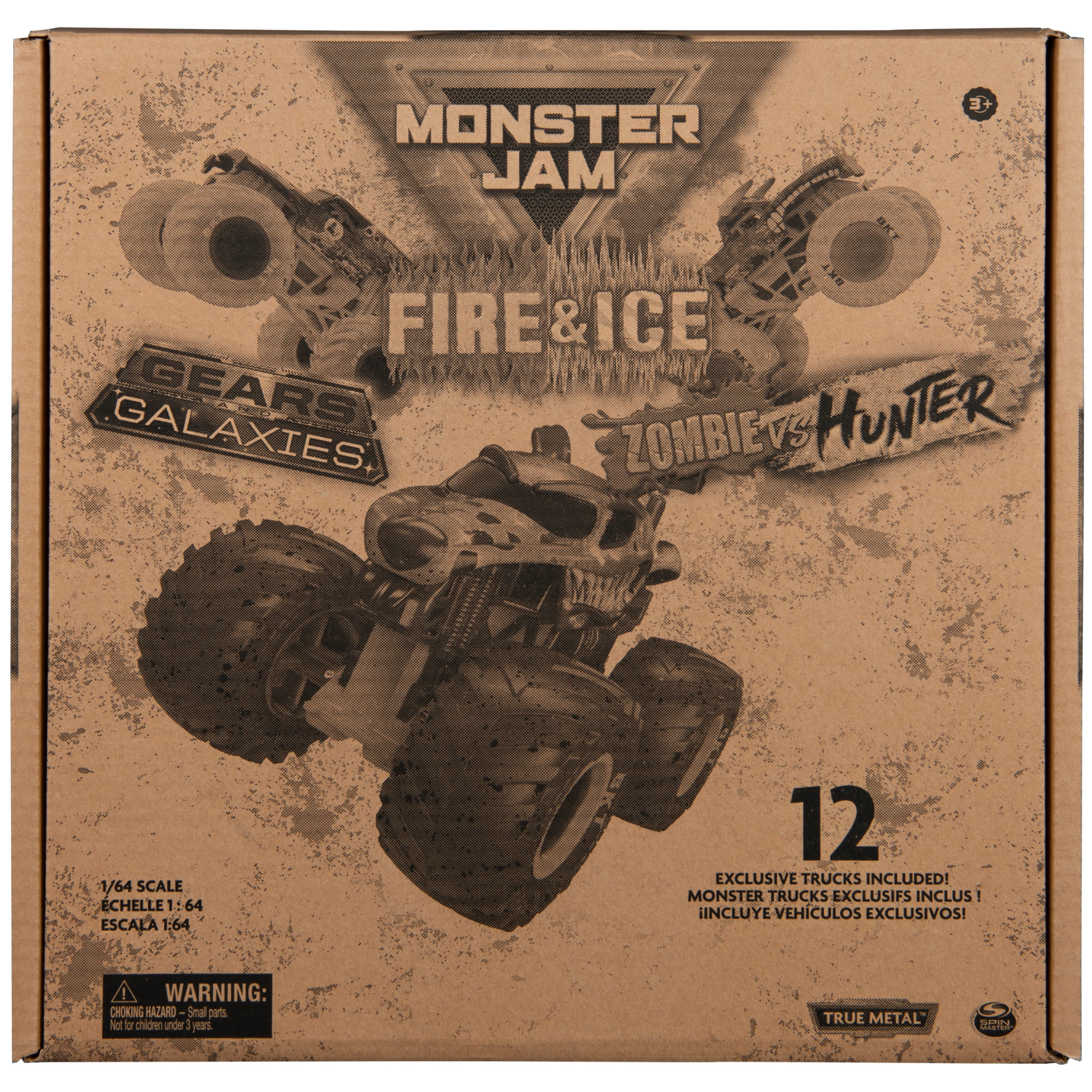 Monster Jam, 12-Pack 1:64 Scale Monster Truck Vehicles ( Exclusive)