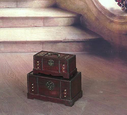 Vintiquewise Pirate Treasure Chest with Leather x