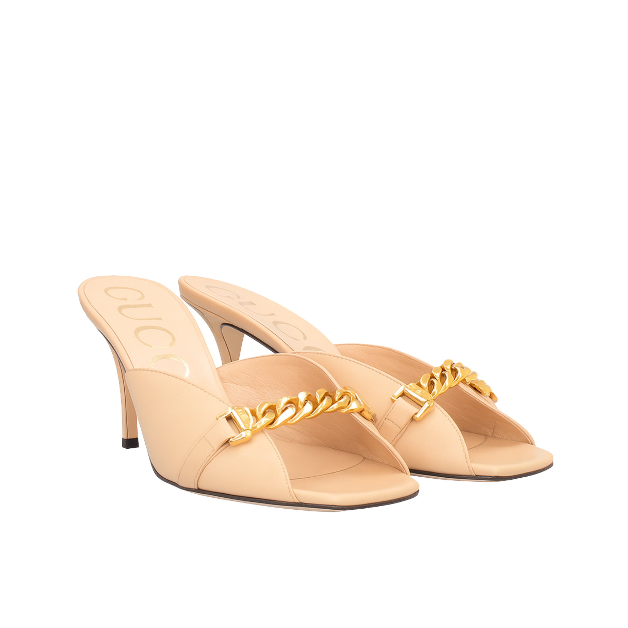 Gucci Sylvie Chain Mule Sandals Pink