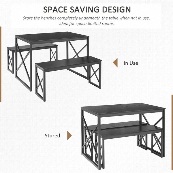 4 Person Dining Table Wooden Dining Room Set,43.3