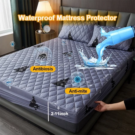 100% Waterproof Mattress Protector Cadar Single/Queen/King Fitted Bed Sheet Mattress Cover Tilam Kalis