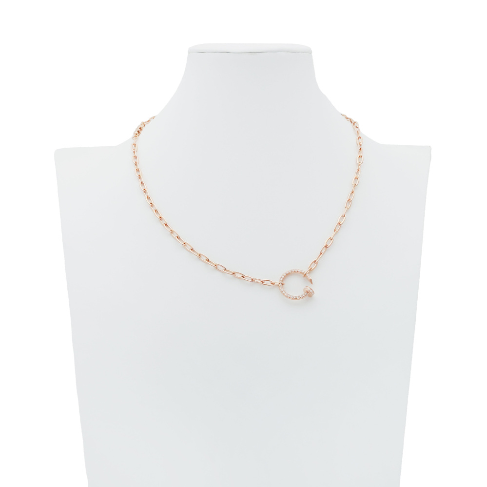 Cartier Juste un Clou Necklace 18K Rose Gold Diamond N7413500