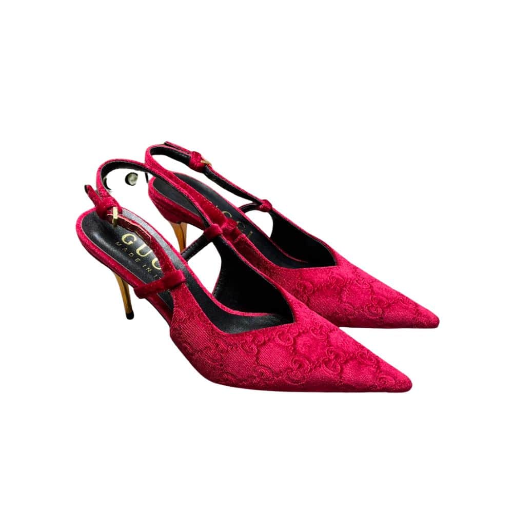 Gucci Women’S Platform Pump Pink Velvet