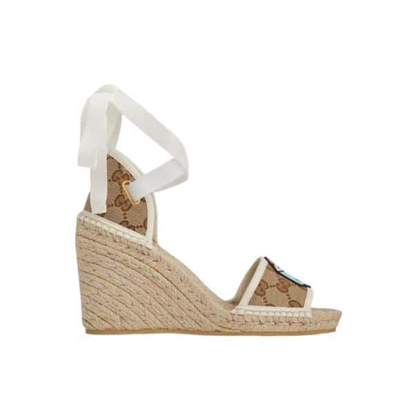 Gucci Women’S Gg Espadrille With Patch ?737511 Fabor 9741
