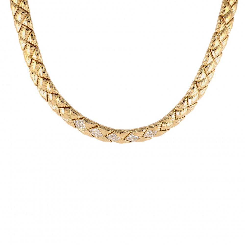 Van Cleef & Arpels K18YG Yellow Gold Necklace Diamond