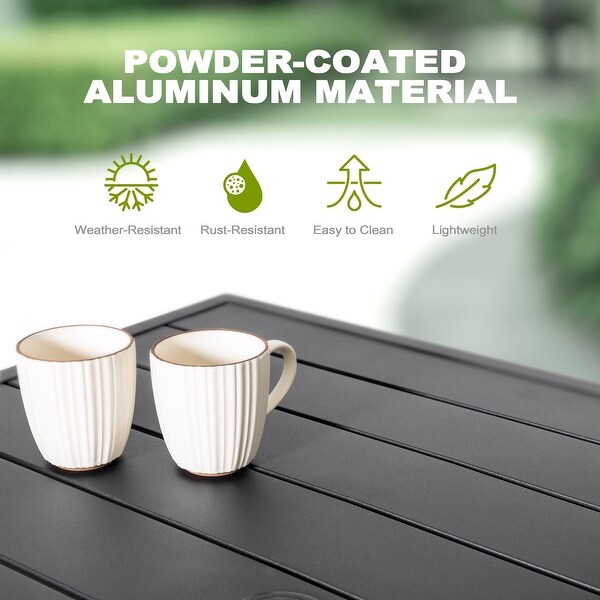 Nuu Garden Patio 36 in. Aluminum Dining Table