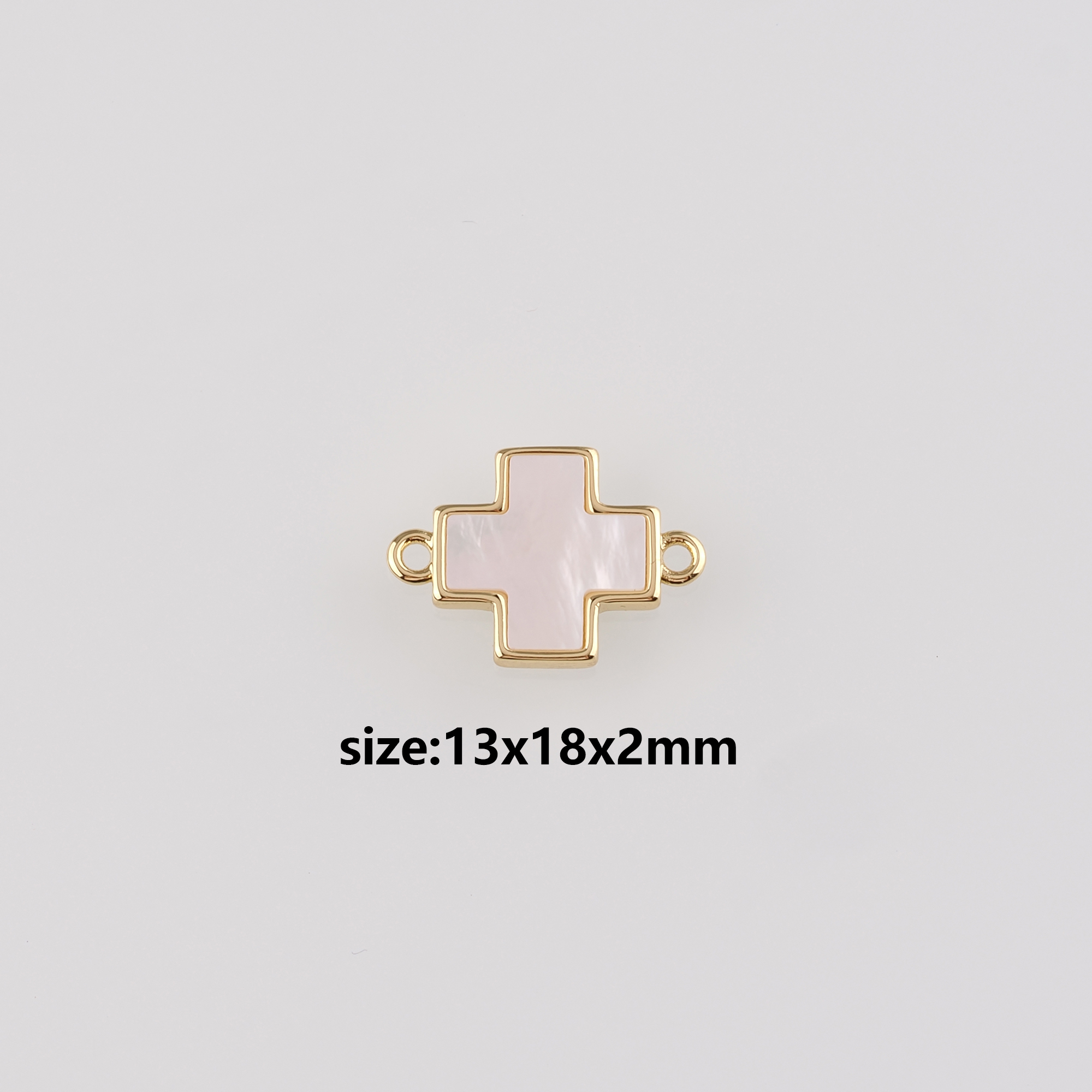 18K Gold Filled Cross Connector,Dainty Religious Charm Necklace Bracelet for DIY Jewelry Making Supply