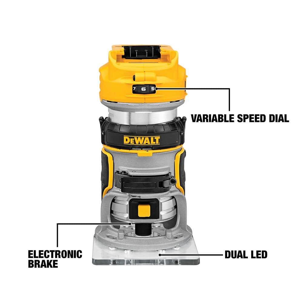 DEWALT 20V MAX XR Cordless Brushless Compact Router DCW600B