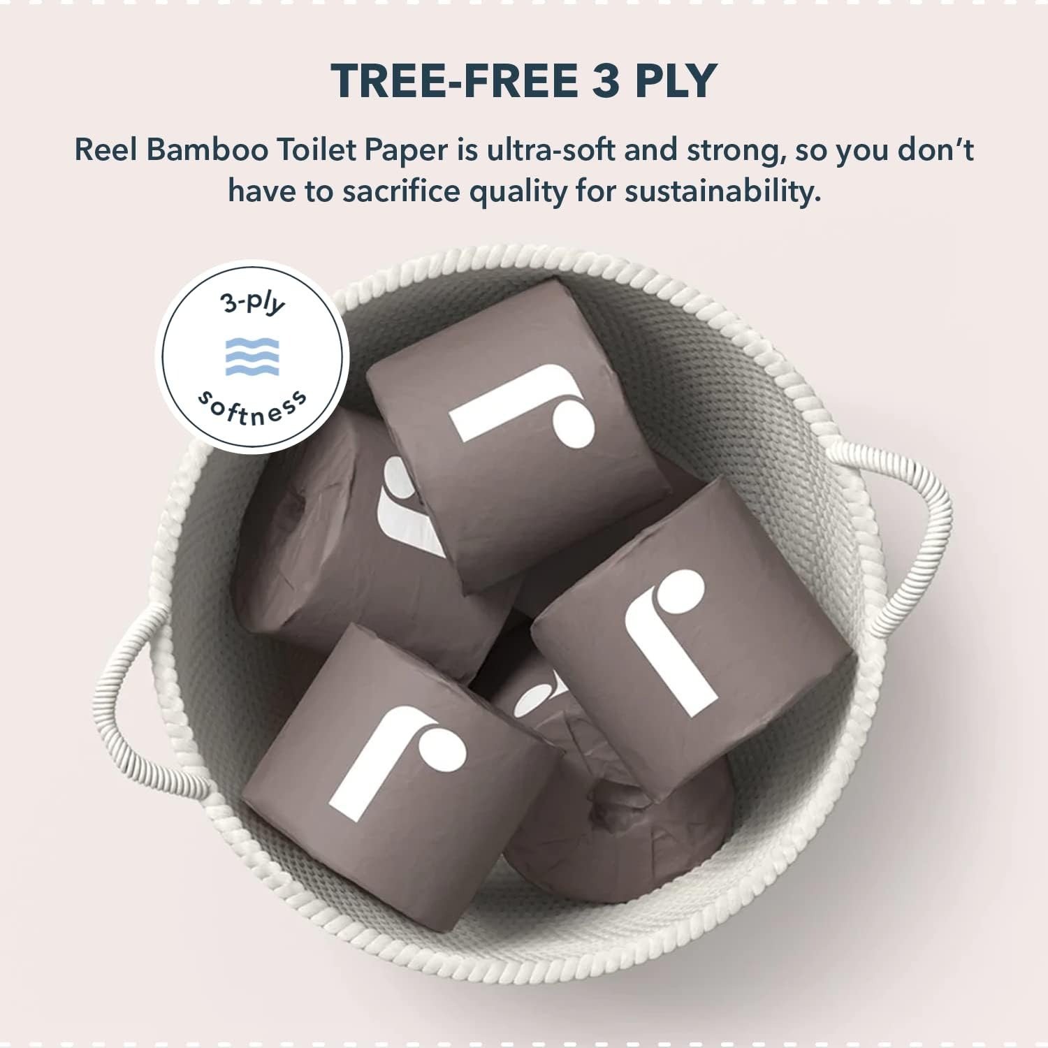 3-Ply Bamboo Toilet Paper, 48 Rolls (300 Sheets Per Roll) Ultra Soft Home Bathroom Tissue