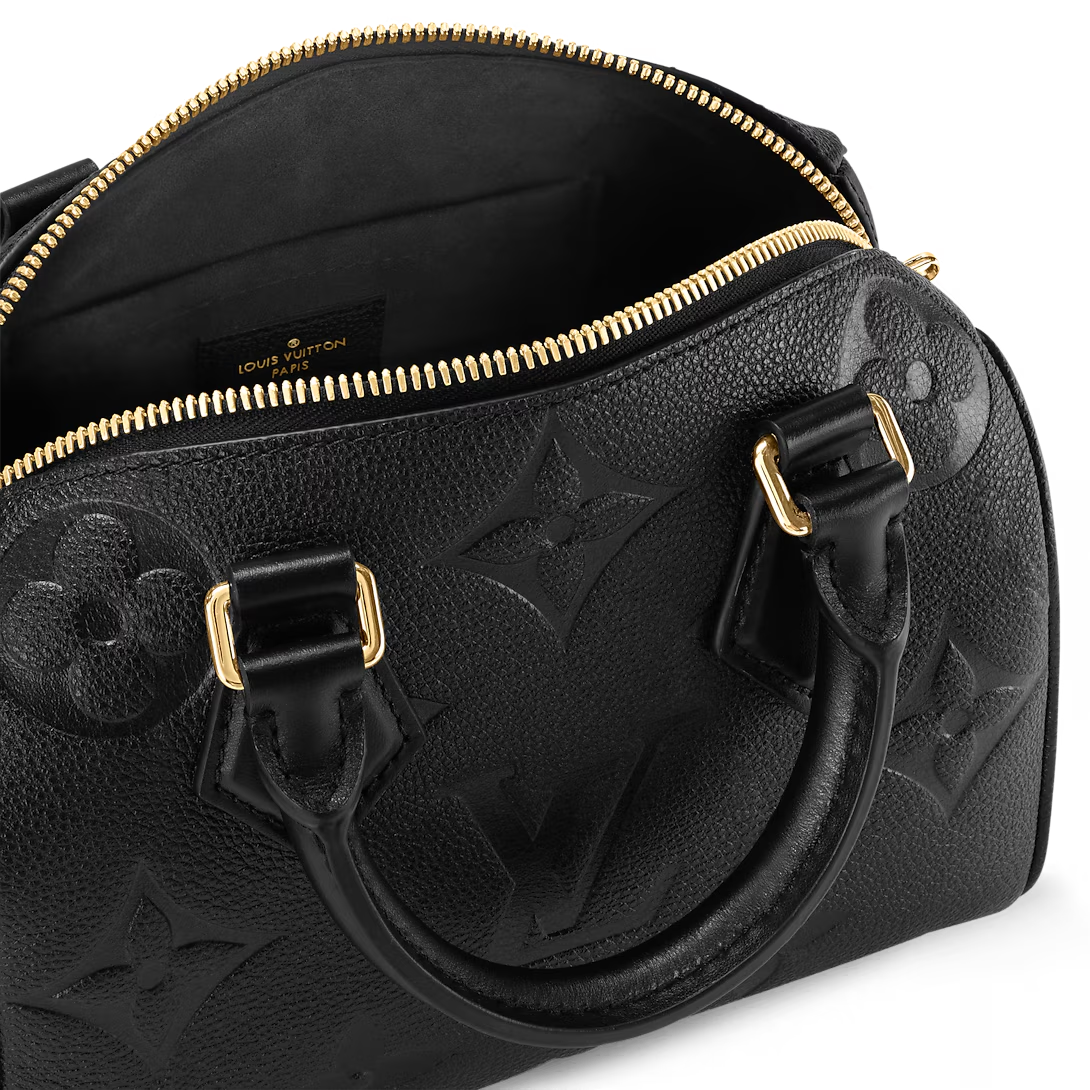 Louis VuittonSpeedy Bandouliere Bag Monogram Empreinte Giant 20 Black 20cm M58953