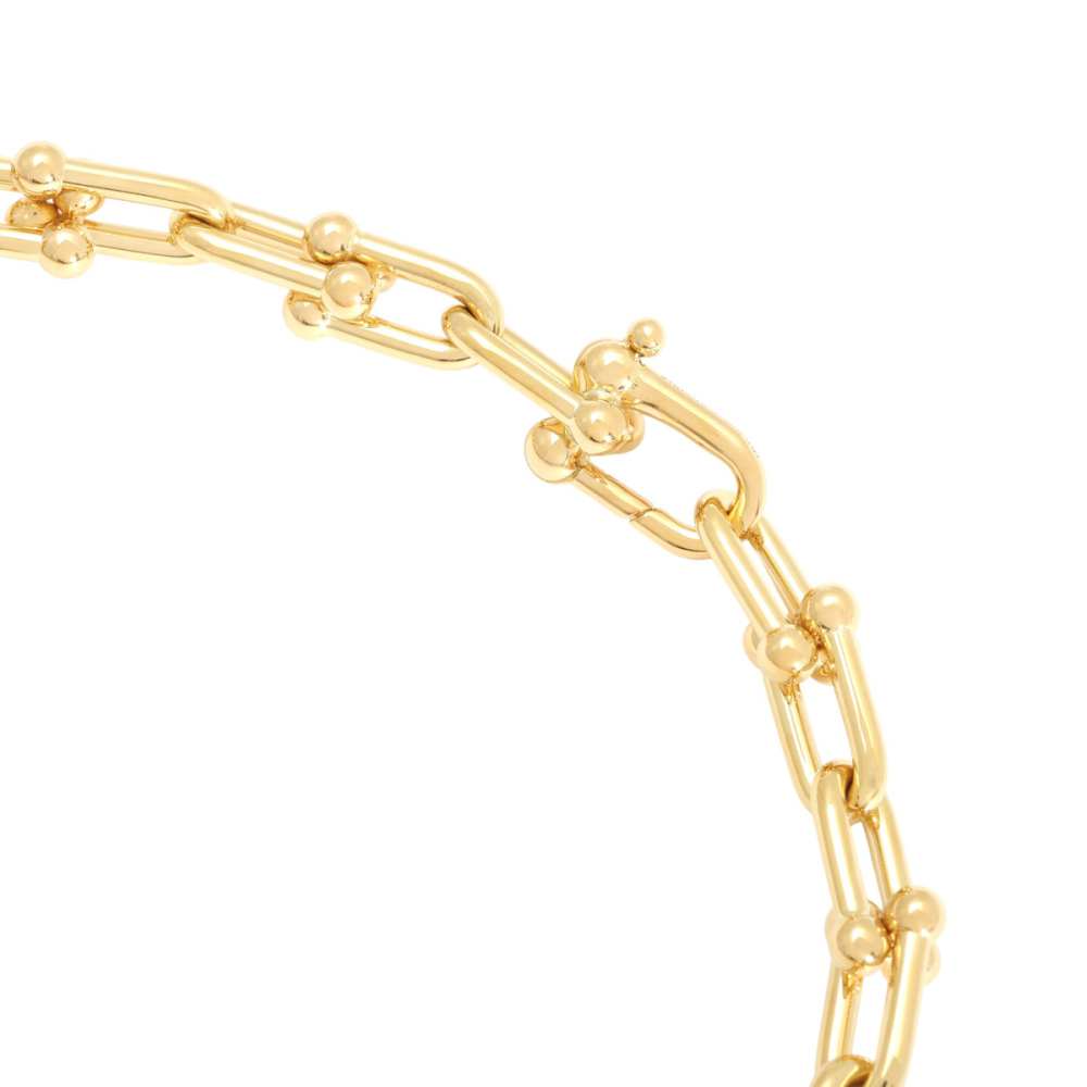Tiffany & Co. Hardware Graduated Link Add 7 Sets Necklace 18K Yellow Gold 60153063