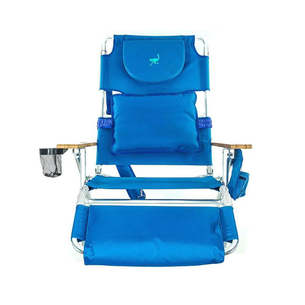 Ostrich Reclining Aluminum Beach Chair – Blue