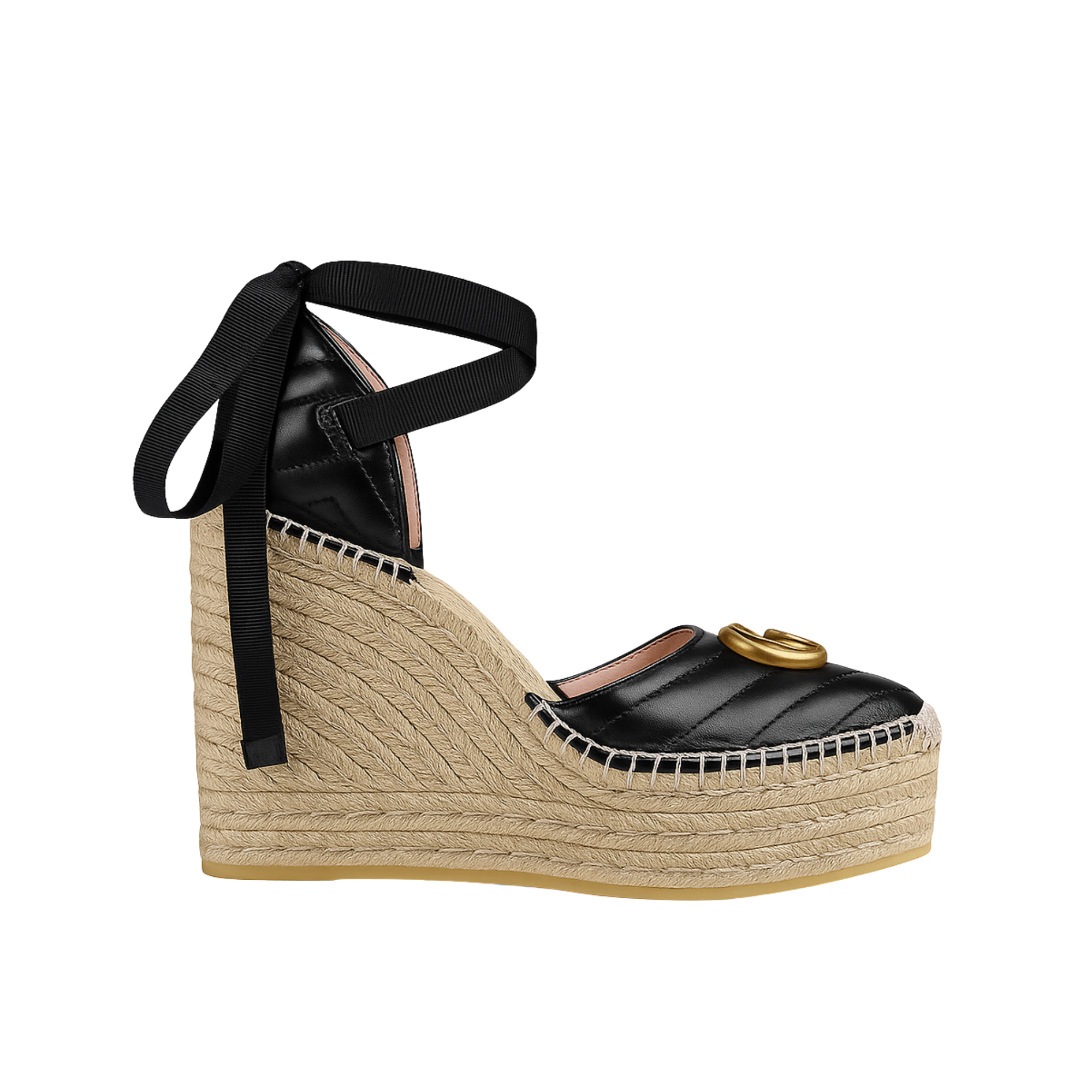Gucci Leather Platform Espadrille Black 573023 Btmo0 1000