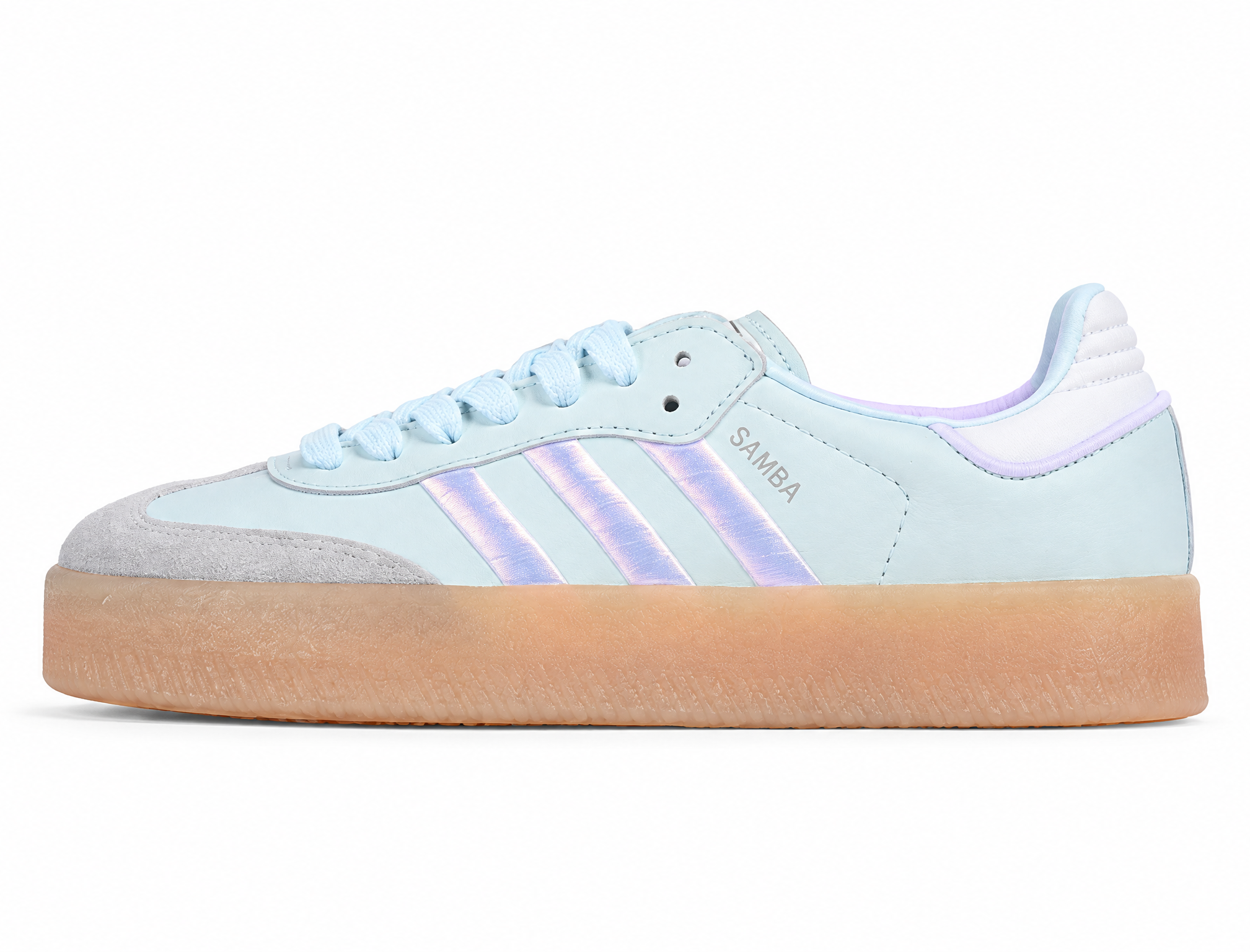Adidas Samba W Almost Blue/Cloud White/Silver Metallic ID0435