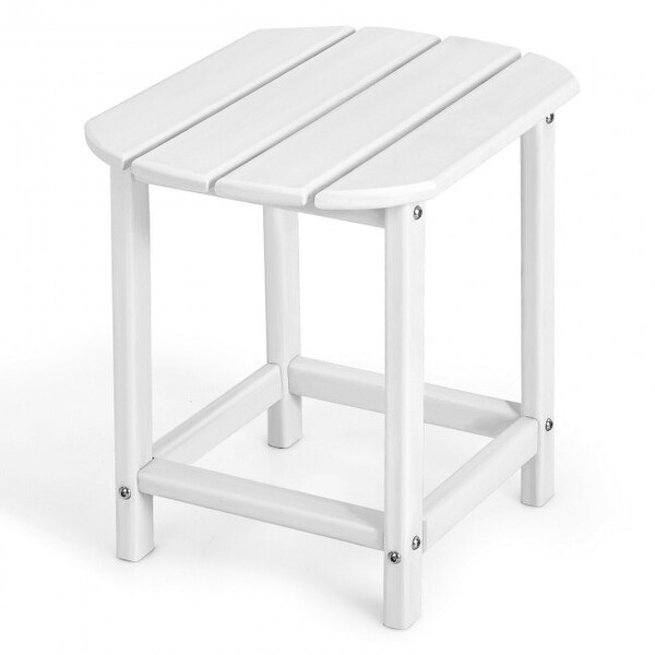 18 Feet Rear Resistant Side Table for Garden Yard and Patio White