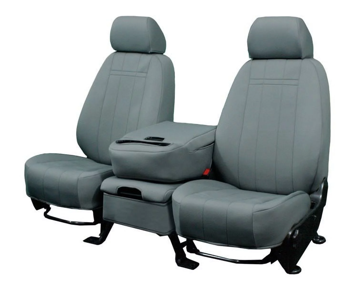 CalTrend Front Buckets NeoPrene Seat Covers for 2005-2015 Nissan Xterra|Pathfinder - NS197-08PA Light Grey Insert and Trim