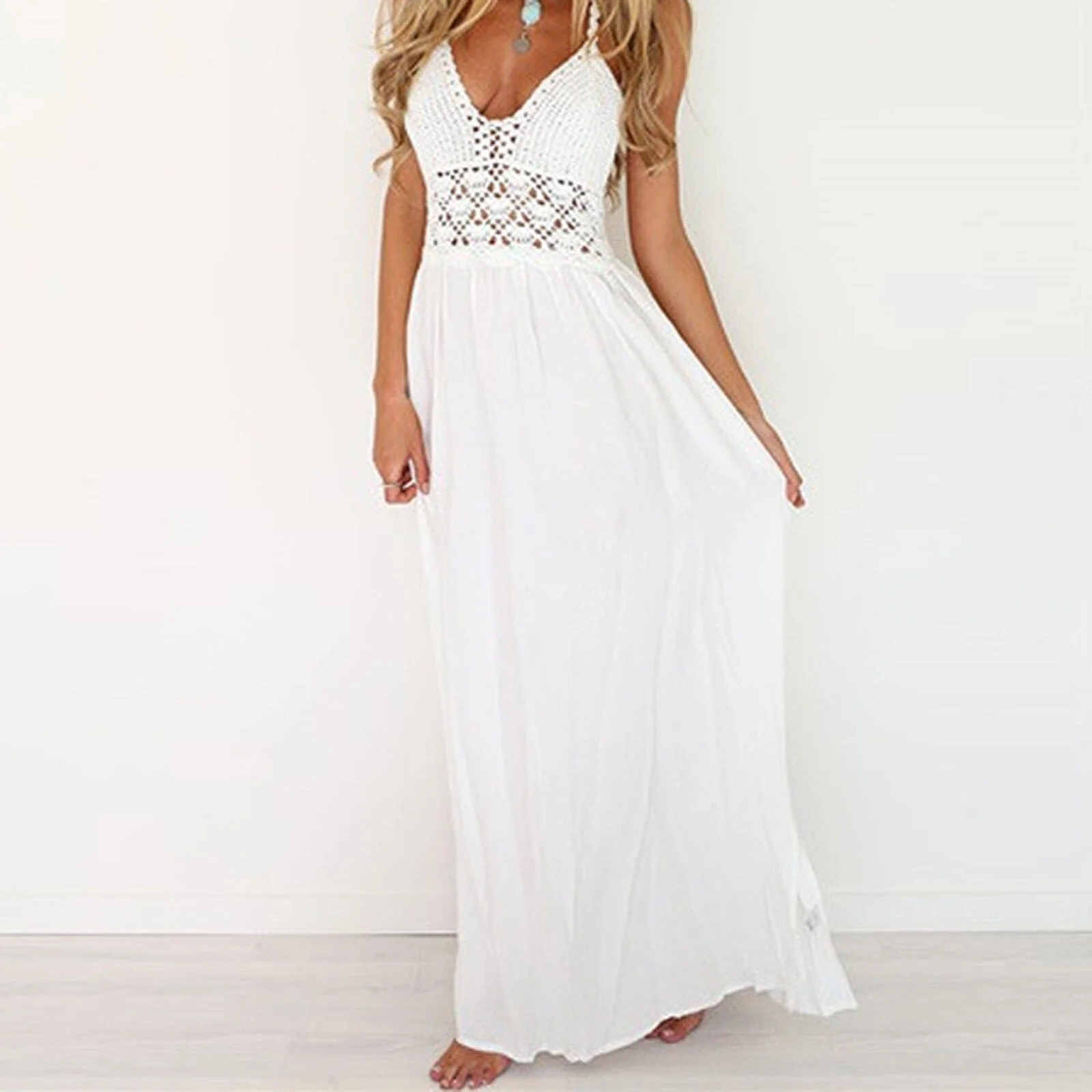 Boho Lace Maxi DressClistos