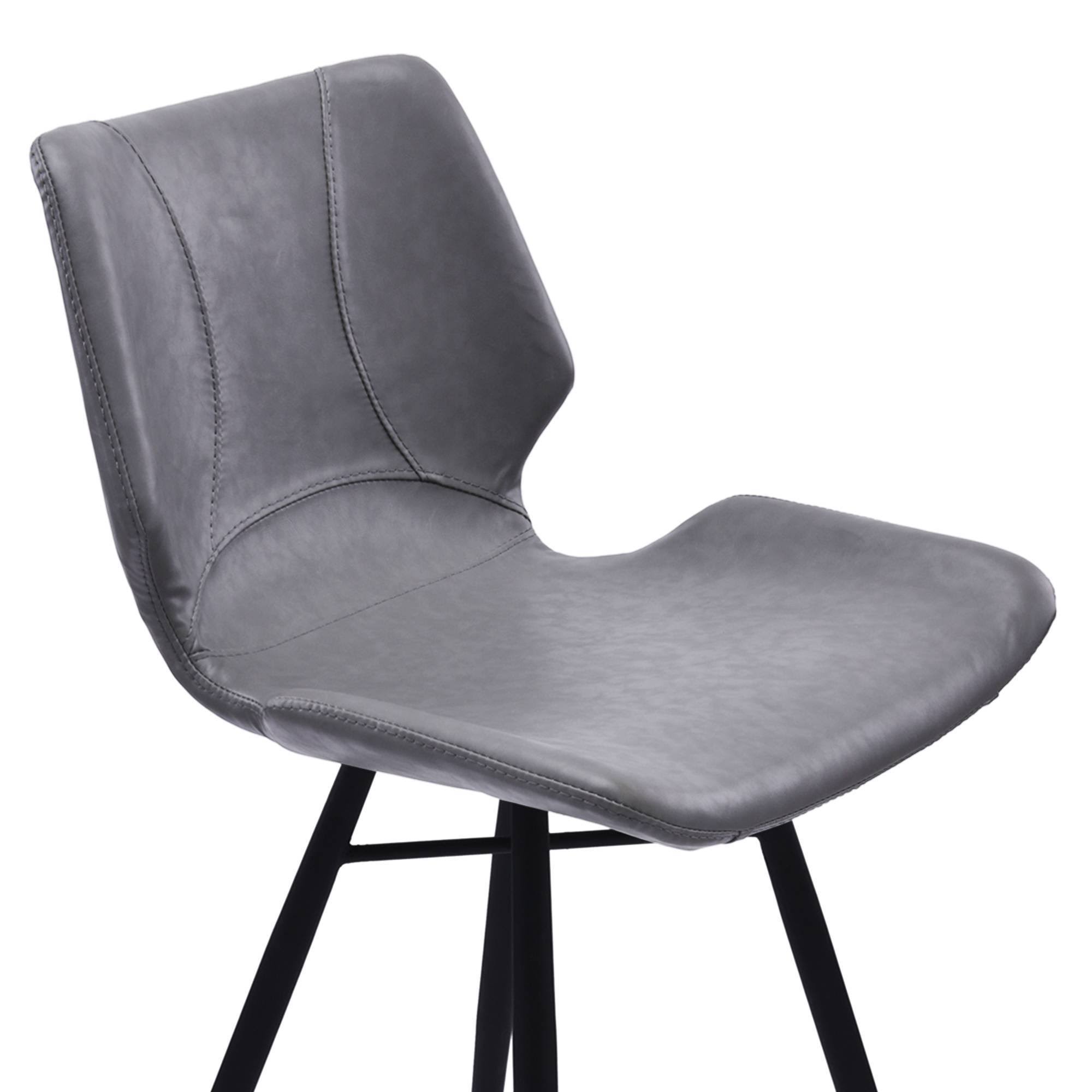 26x22 Sheffield Metal Barstool Vintage Gray/Black - Armen Living