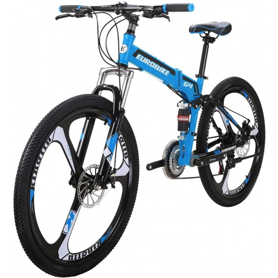 G4 Mountain Bike 26 Inches 3 Spoke Wheels Dual Suspension Folding Bike 21 Speed MTB