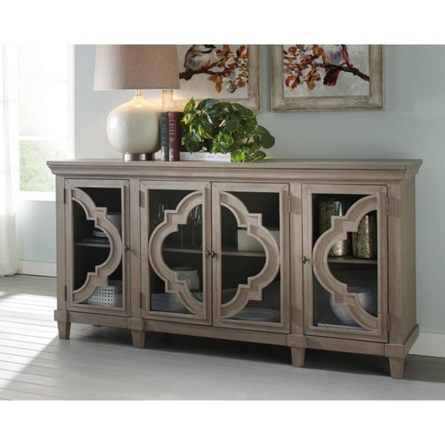 Fossil Ridge Door Accent Cabinet Gray Signature Design By Ashley