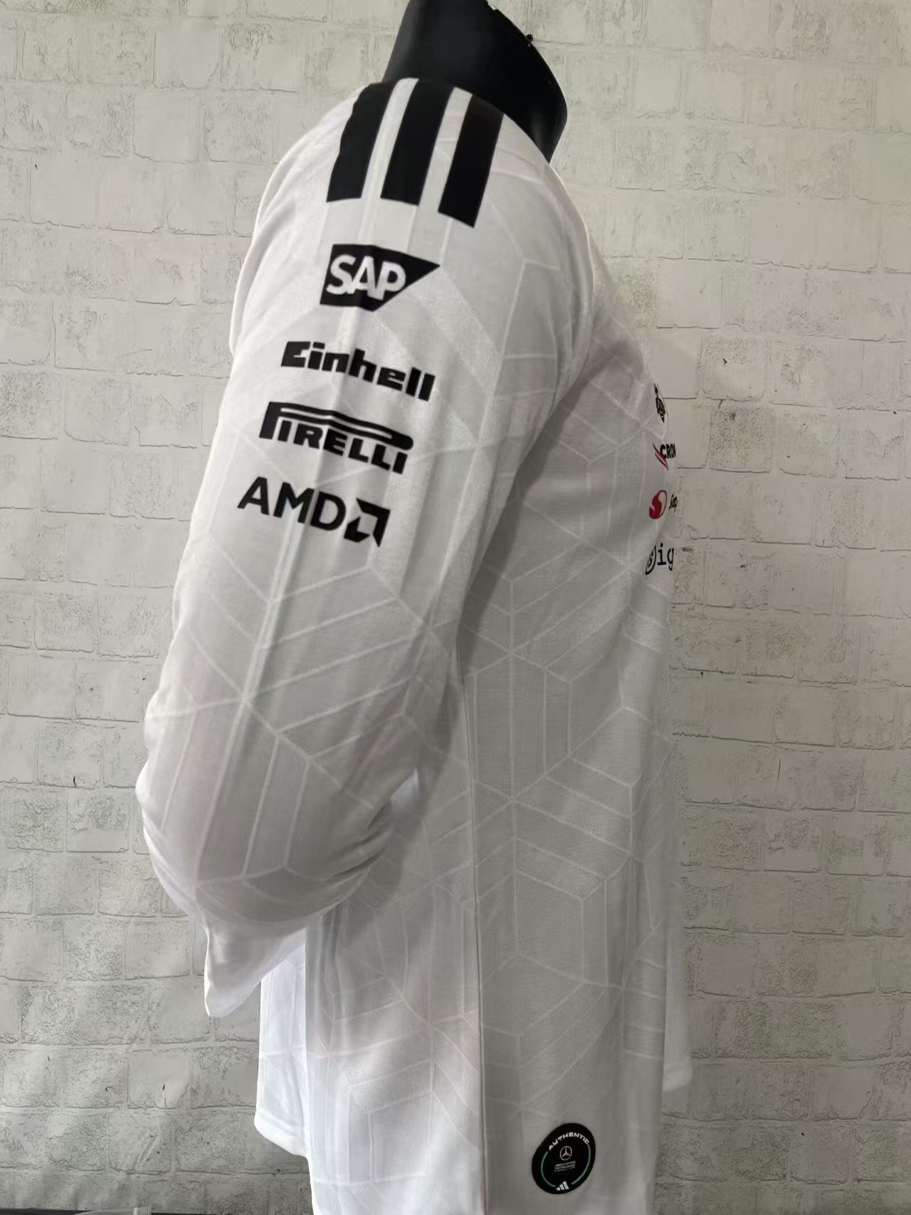 2026 F1 Mercedes White Long Sleeves S-3XL