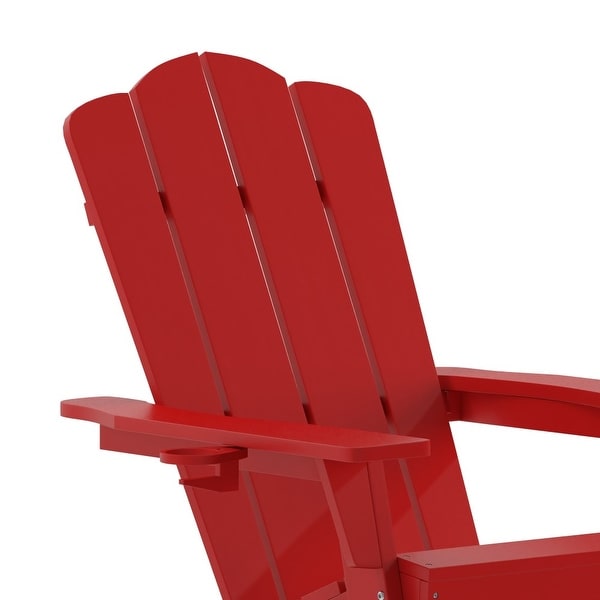 Commercial AllWeather Rocking Adirondack Chair with Swiveling Cupholder