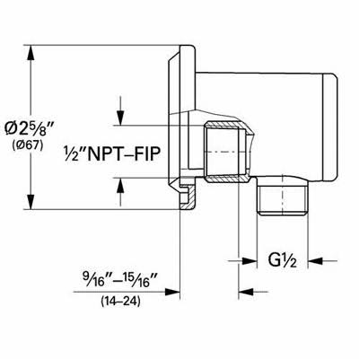 Grohe 28627EN0 Brushed Nickel Relexa Wall Union