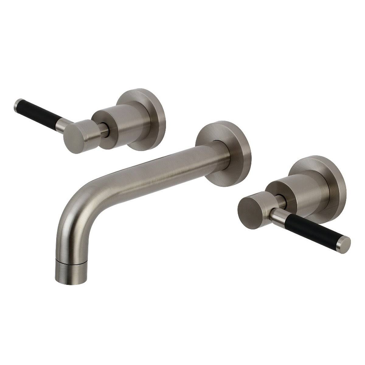 Kingston Brass KS8126DKL Kaiser 2-Handle Wall Mount Bathroom Faucet, Polished Nickel
