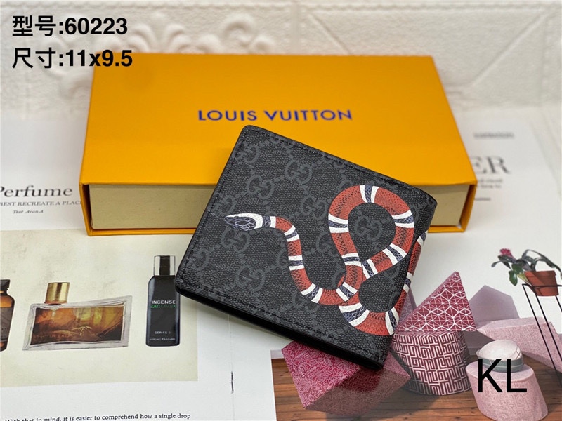Gucci Bee Snake Tiger Print GG Supreme Wallet - cnluxepick