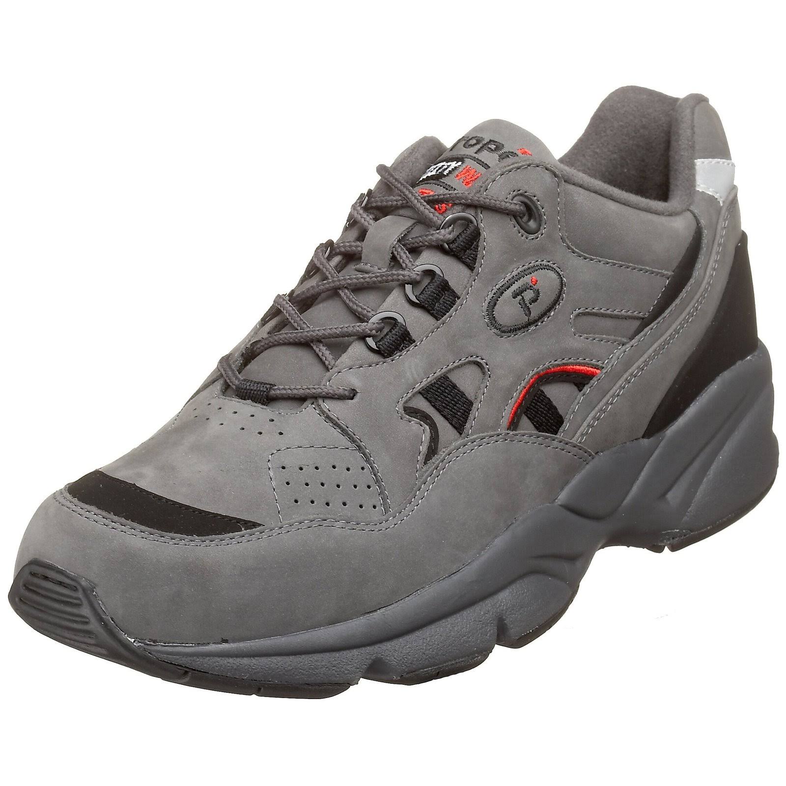 Propet Men&s Stability Walker Grey/Black Nubuck 7 5e